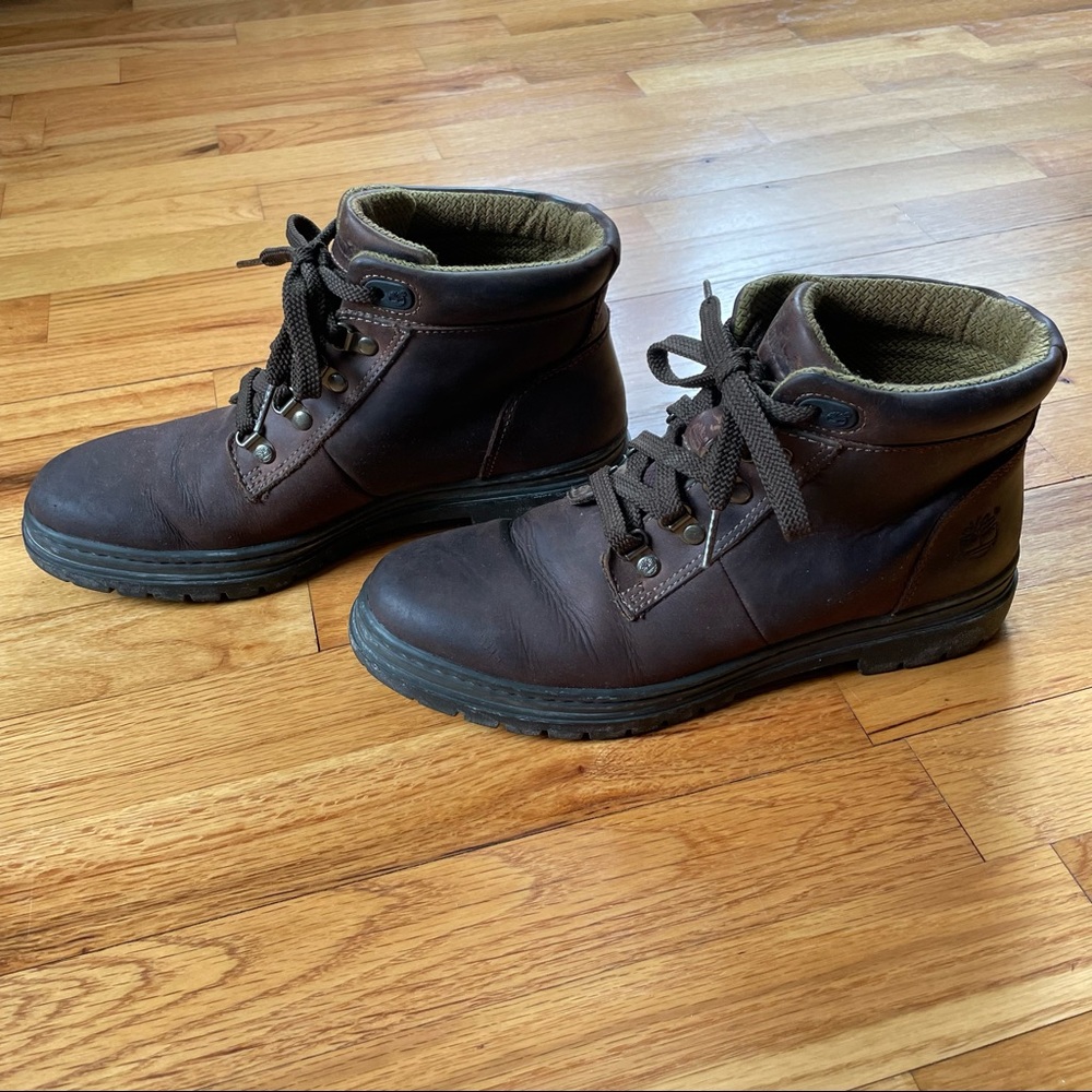 Timberland Brown Leather Trail Hiking Boot (12343) Sz US9.5M Very Good Condition